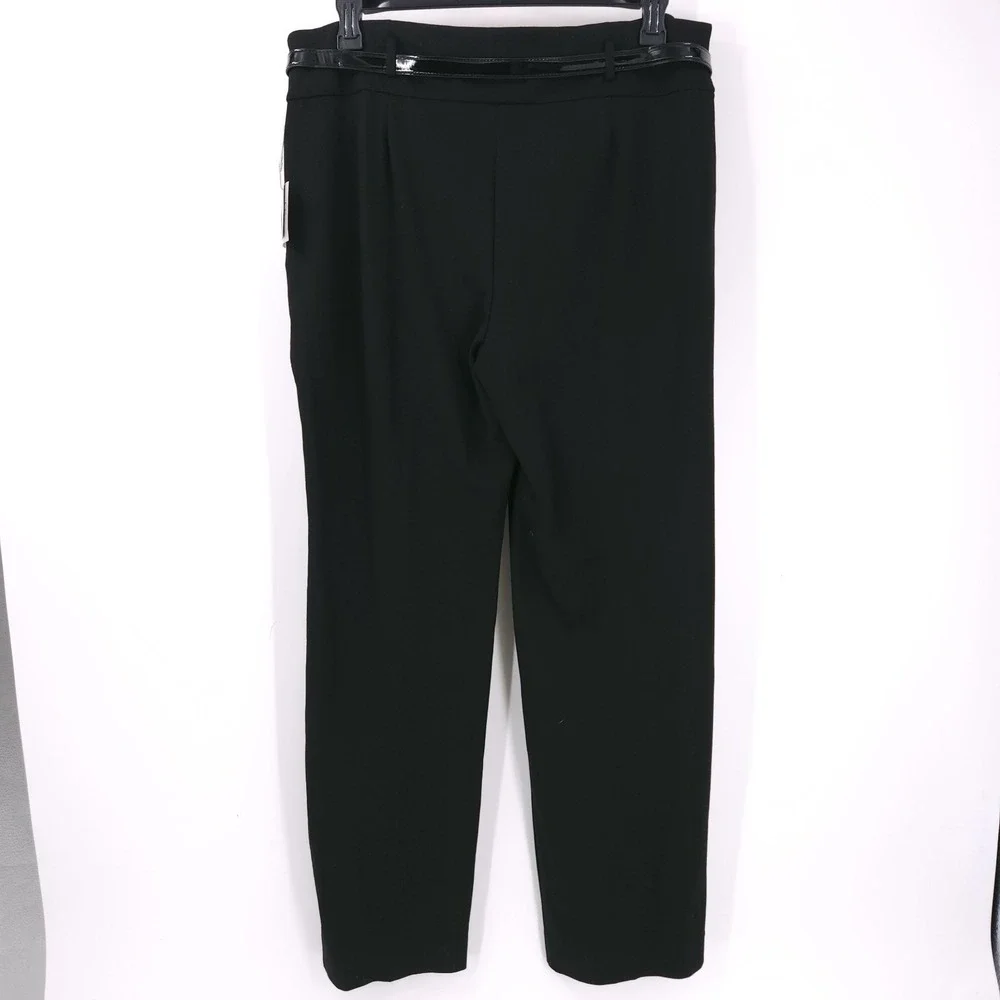 Kasper High Rise Pull On Boot Leg Dress Pant with Belt Black Womens XL NWT - Picture 6 of 11